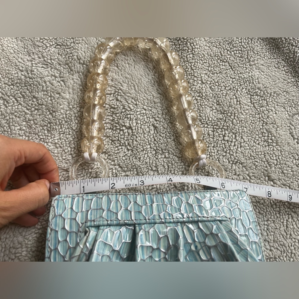 SOLDSOLDSOLDMaryam Nassir Zadeh Glow Purse Hangbag Sky Fish beaded handle strap - Picture 16 of 16